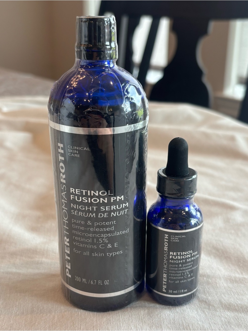 Peter Thomas Roth Retinol Fusion PM Night Serum Set 6.7 oz + 1 oz Sealed - Picture 1 of 2